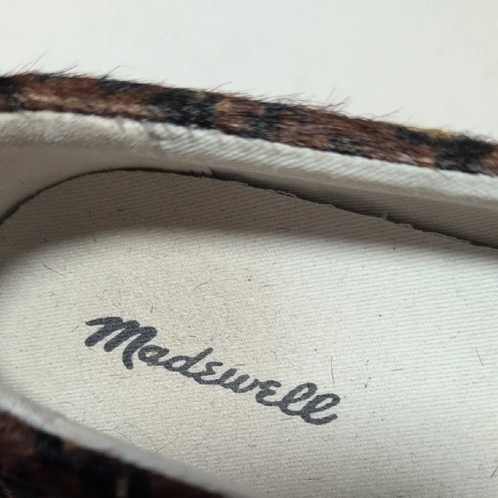 Madewell Sidewalk Slip-On Sneakers Painted Calf Hair Size 7